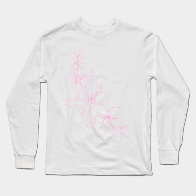 Floral Long Sleeve T-Shirt by unrefinedgraphics